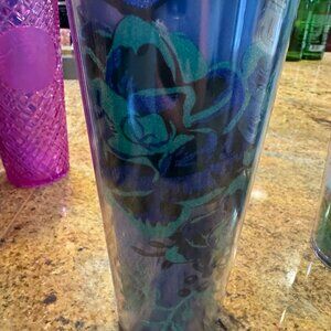 Starbucks Acrylic 2022 Holiday Blue Green ‘Berry Corsage Color Change Tumbler